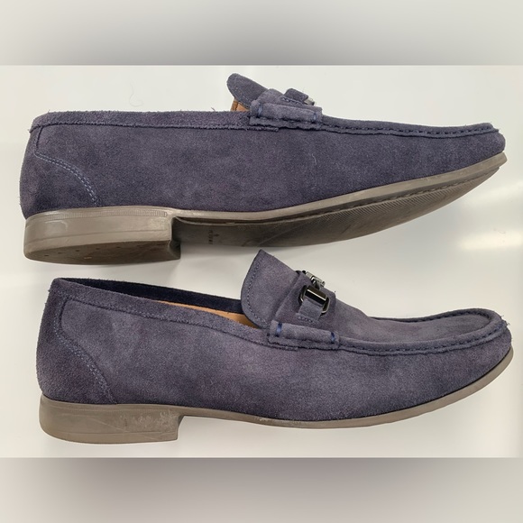 Peter Millar men’s 11.5 blue suede horse it loafers excellent condition - Picture 9 of 13